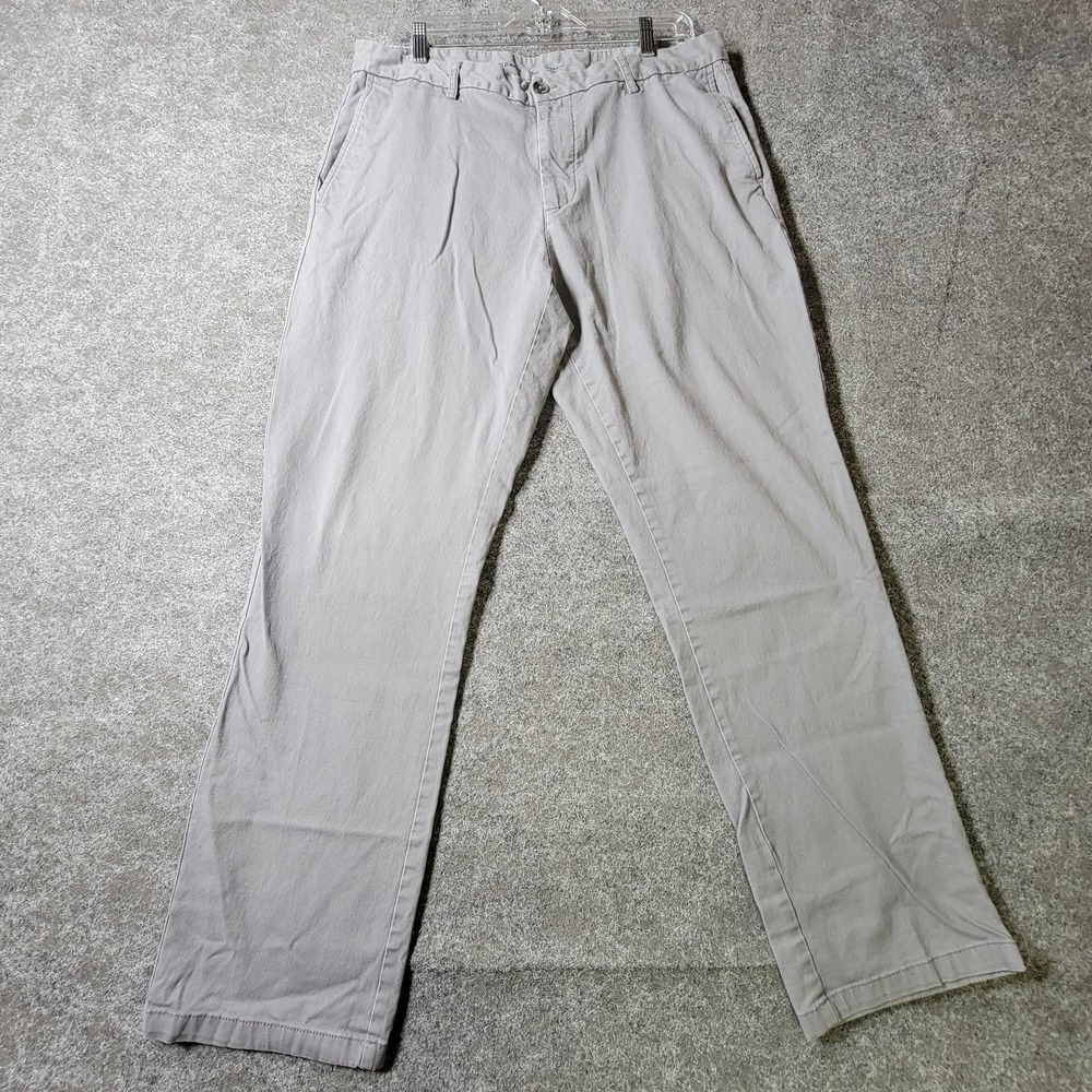 Old Navy Straight Built-In Flex Rotation Chino Pants Mens 36x32‎ Cinder Smoke